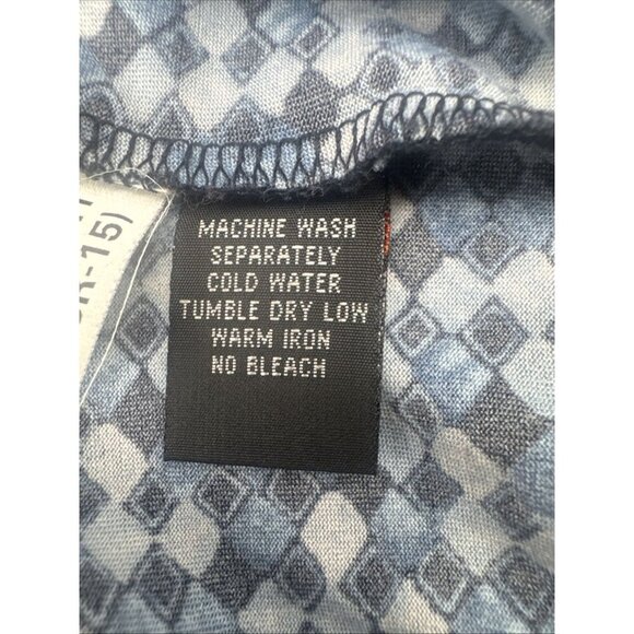 Kenneth Cole New York Men’s Blue Short Sleeve V Neck Pocket Nylon Shirt Sz XL - Picture 6 of 8